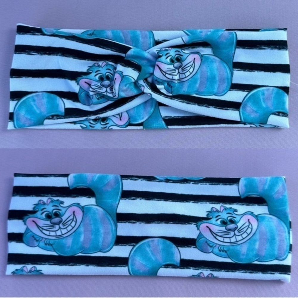 Alice In Wonderland Cheshire Cat twist front headband new